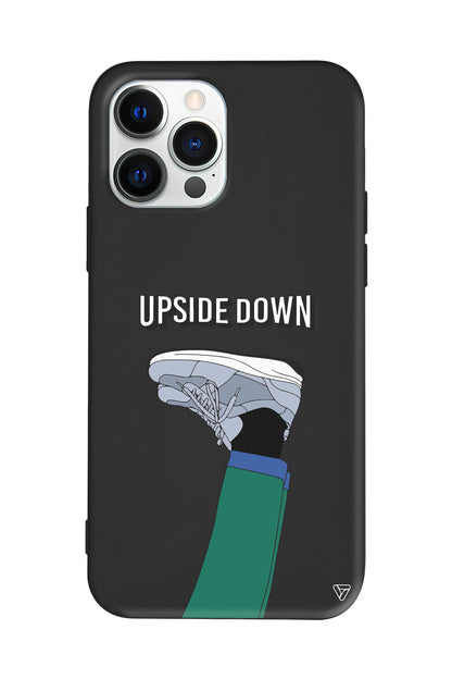 Upside Down Lansman Model İçi Kadife Silikon Telefon Kılıfı