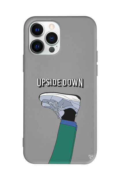 Upside Down Lansman Model İçi Kadife Silikon Telefon Kılıfı