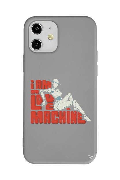 Love Machine Lansman Model İçi Kadife Silikon Telefon Kılıfı