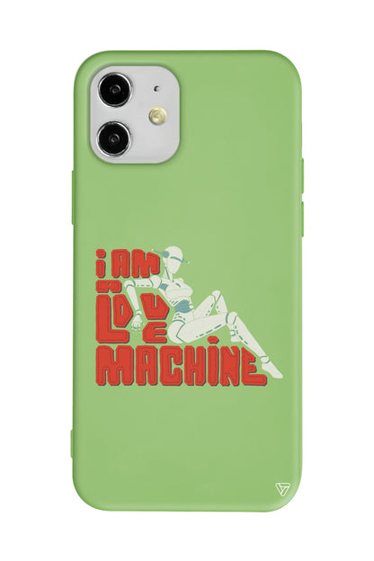 Love Machine Lansman Model İçi Kadife Silikon Telefon Kılıfı