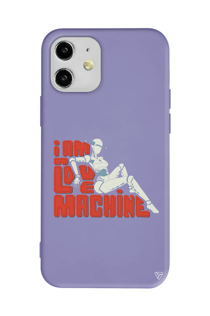 Love Machine Lansman Model İçi Kadife Silikon Telefon Kılıfı