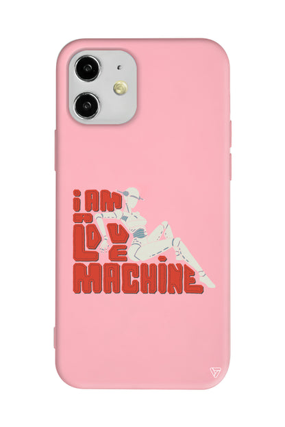 Love Machine Lansman Model İçi Kadife Silikon Telefon Kılıfı