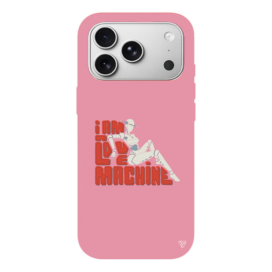 Love Machine Lansman Model İçi Kadife Silikon Telefon Kılıfı