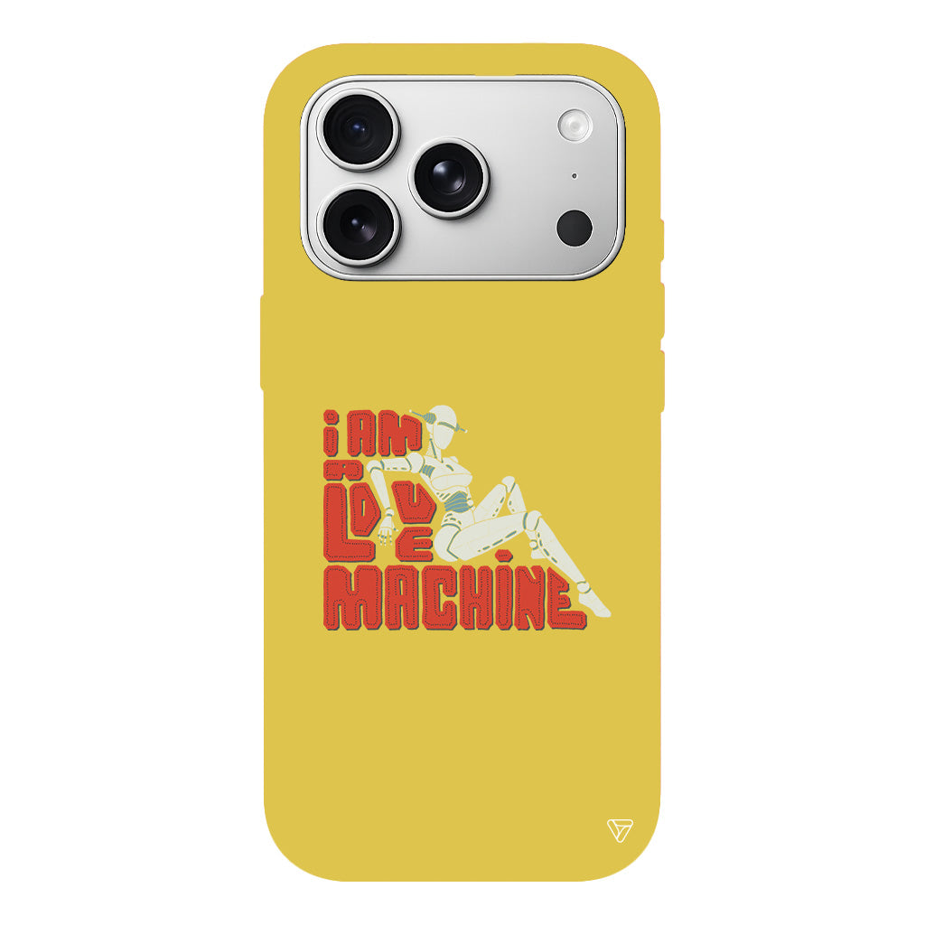 Love Machine Lansman Model İçi Kadife Silikon Telefon Kılıfı