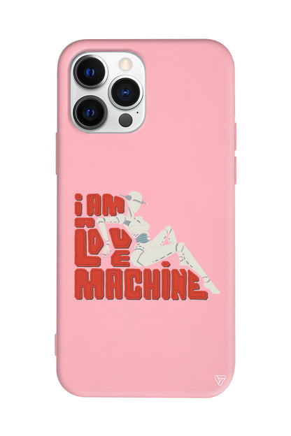 Love Machine Lansman Model İçi Kadife Silikon Telefon Kılıfı
