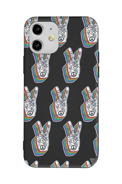 Peacefully Lansman Model İçi Kadife Silikon Telefon Kılıfı