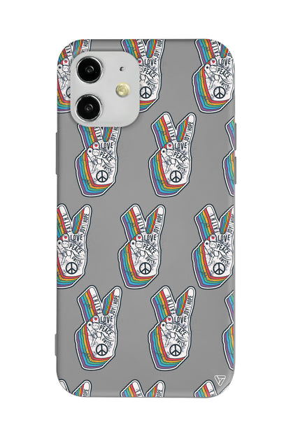 Peacefully Lansman Model İçi Kadife Silikon Telefon Kılıfı