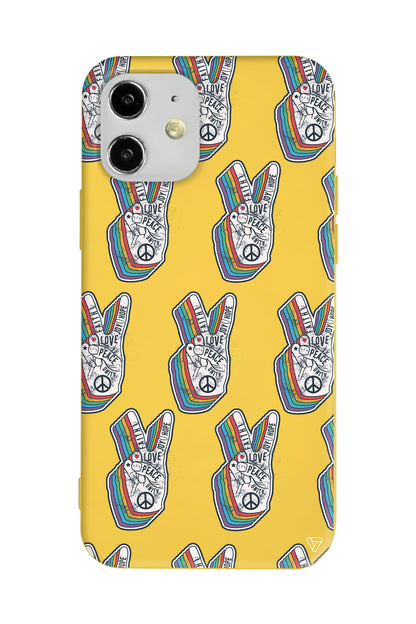 Peacefully Lansman Model İçi Kadife Silikon Telefon Kılıfı