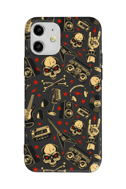 Rock Lansman Model İçi Kadife Silikon Telefon Kılıfı