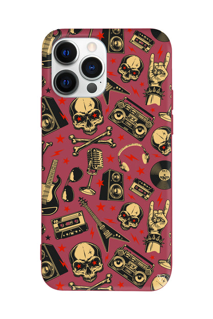 Rock Lansman Model İçi Kadife Silikon Telefon Kılıfı