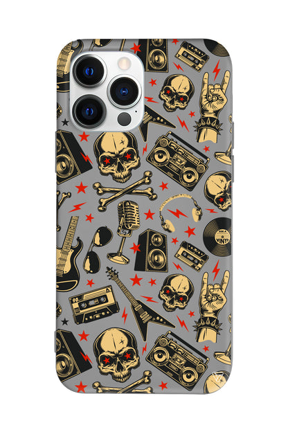 Rock Lansman Model İçi Kadife Silikon Telefon Kılıfı