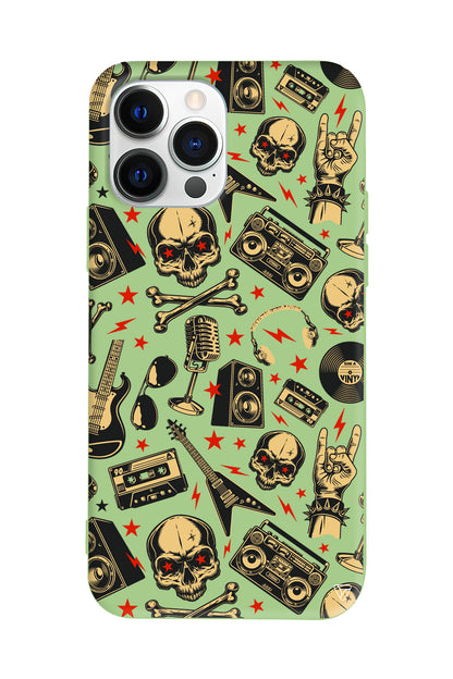 Rock Lansman Model İçi Kadife Silikon Telefon Kılıfı