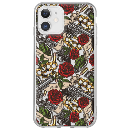 Rose and Gun Lansman Model İçi Kadife Silikon Telefon Kılıfı