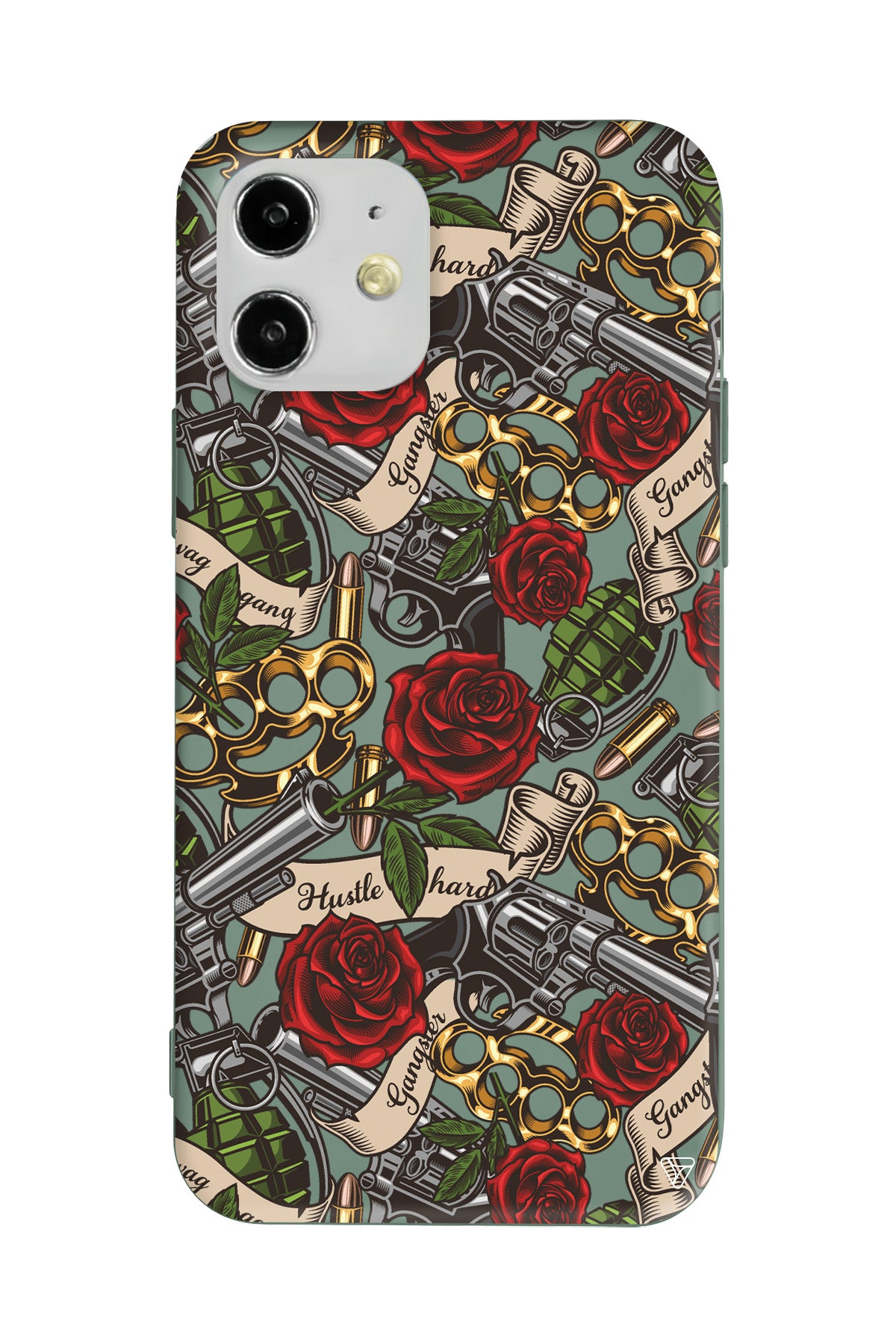 Rose and Gun Lansman Model İçi Kadife Silikon Telefon Kılıfı