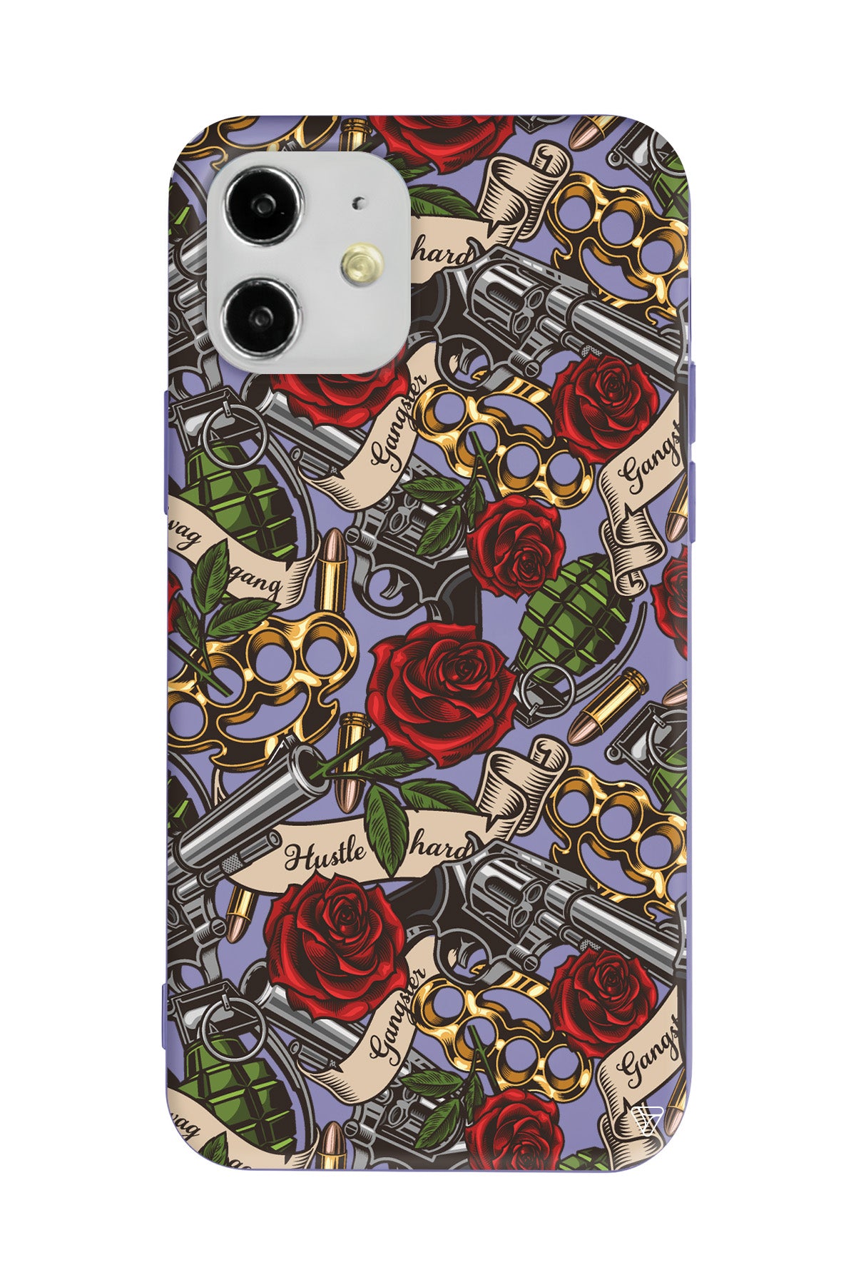 Rose and Gun Lansman Model İçi Kadife Silikon Telefon Kılıfı