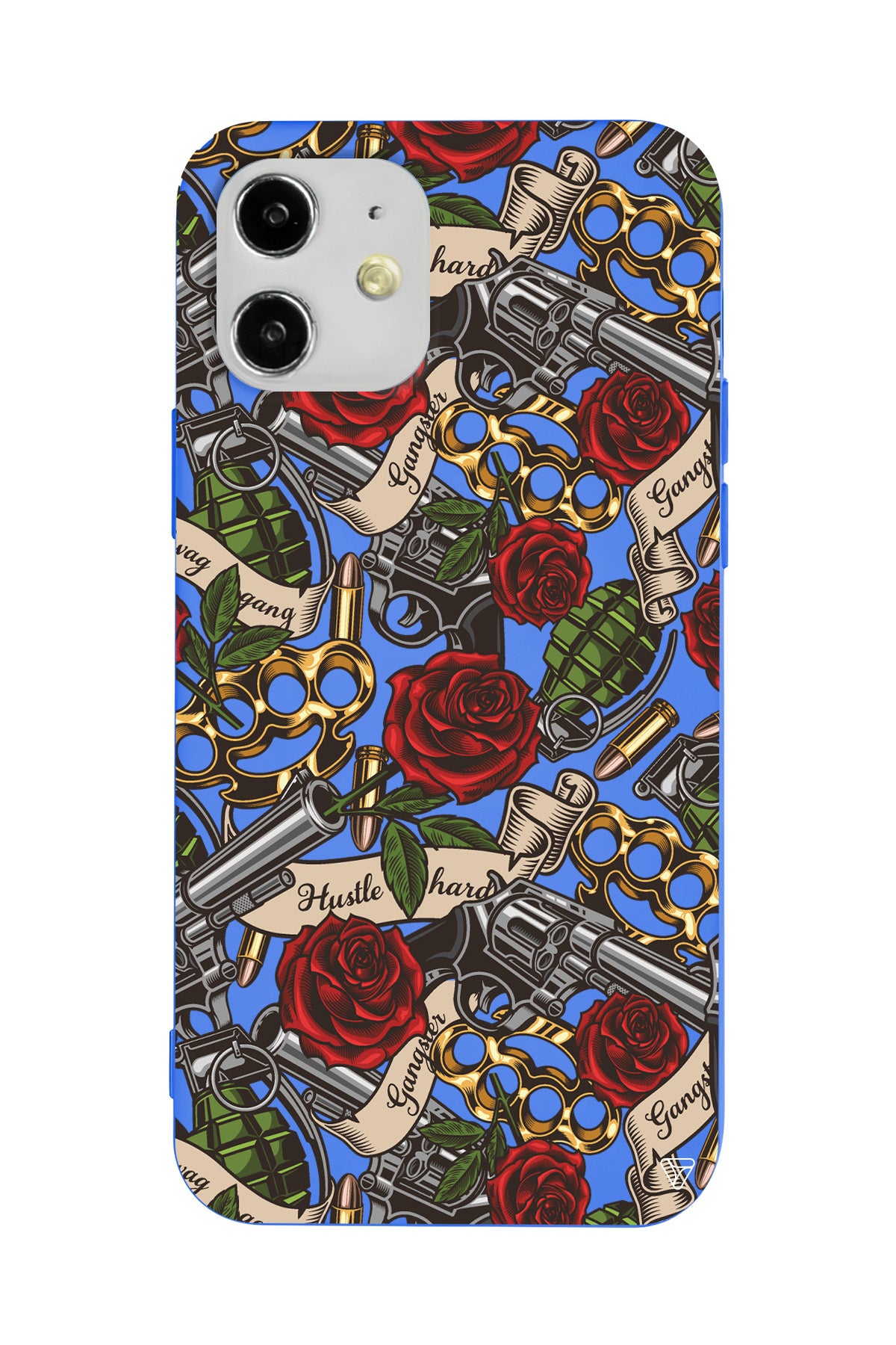 Rose and Gun Lansman Model İçi Kadife Silikon Telefon Kılıfı