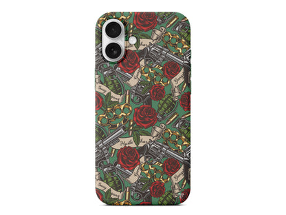 Rose and Gun Lansman Model İçi Kadife Silikon Telefon Kılıfı – Plus Serisine Özel