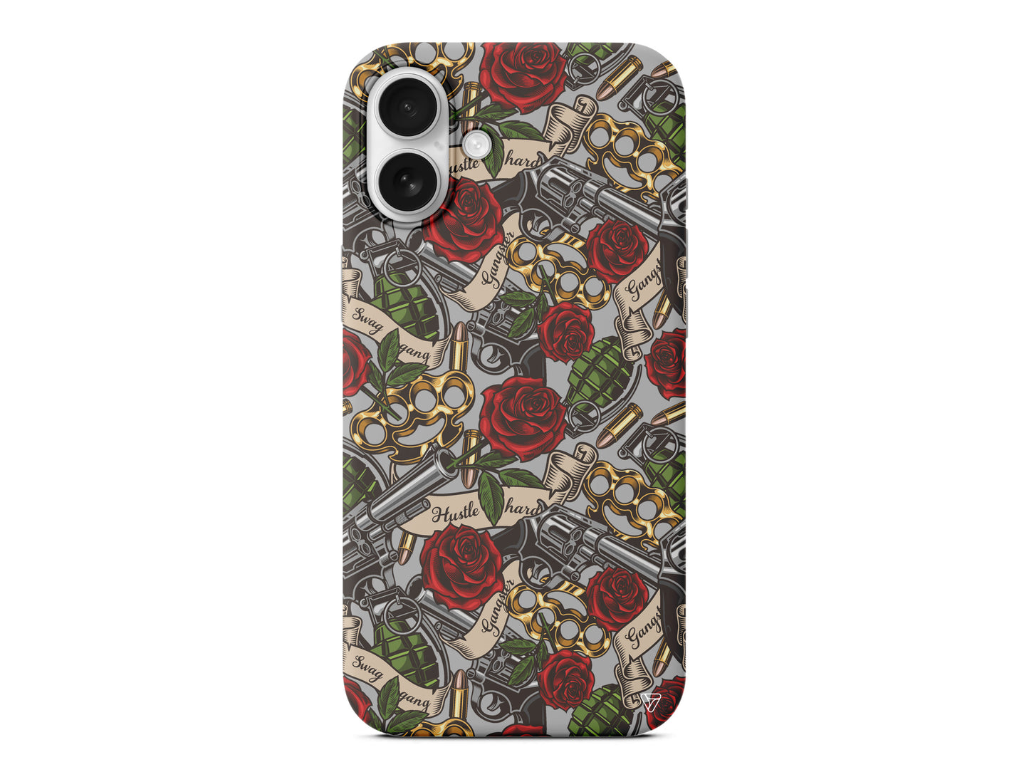 Rose and Gun Lansman Model İçi Kadife Silikon Telefon Kılıfı