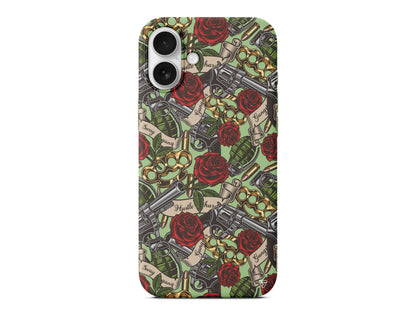 Rose and Gun Lansman Model İçi Kadife Silikon Telefon Kılıfı – Plus Serisine Özel