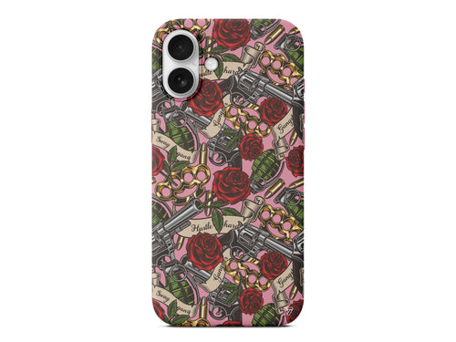 Rose and Gun Lansman Model İçi Kadife Silikon Telefon Kılıfı – Plus Serisine Özel