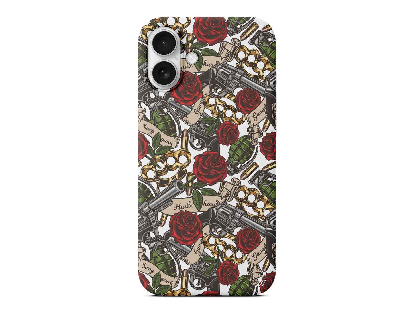 Rose and Gun Lansman Model İçi Kadife Silikon Telefon Kılıfı