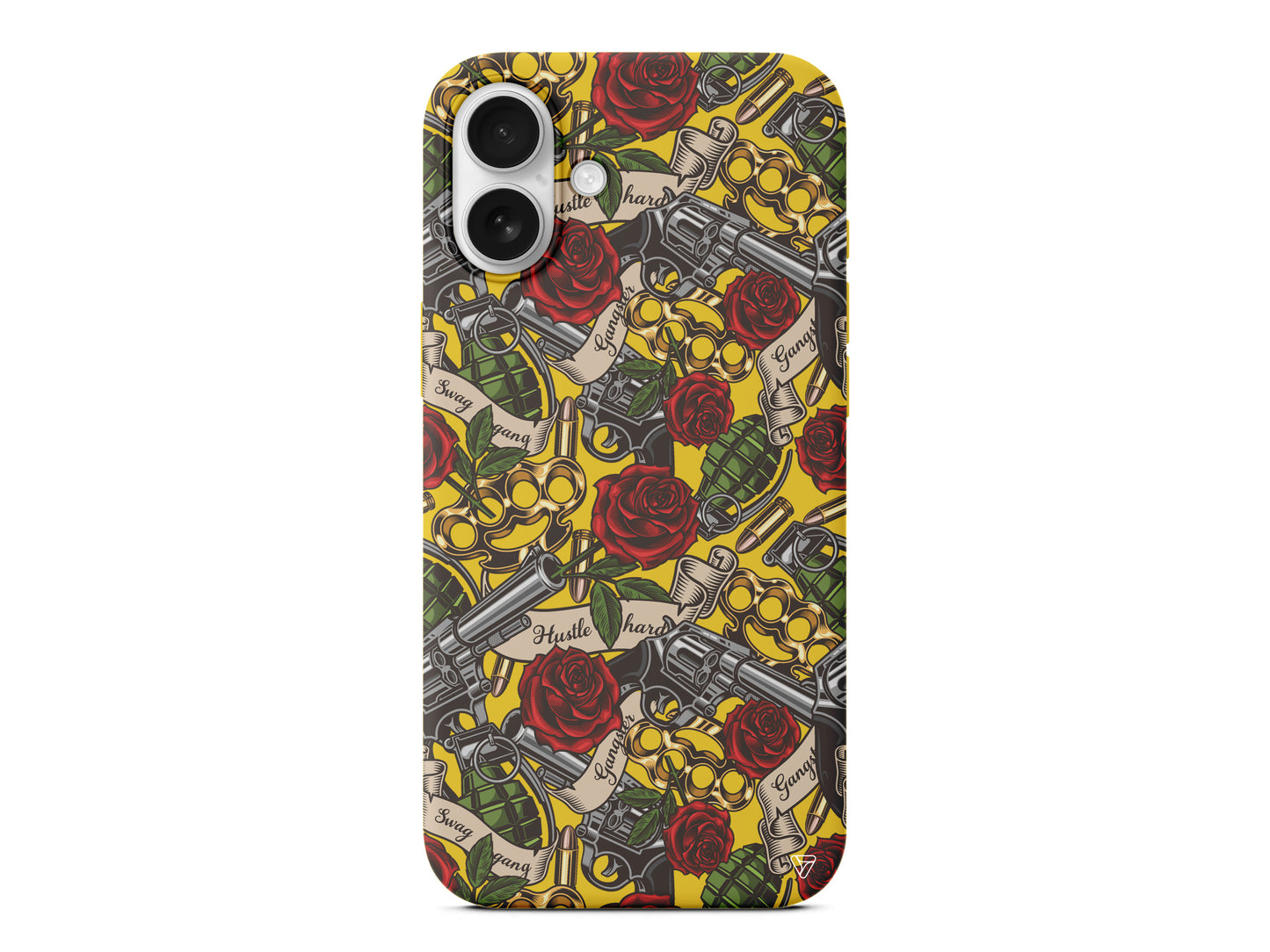 Rose and Gun Lansman Model İçi Kadife Silikon Telefon Kılıfı