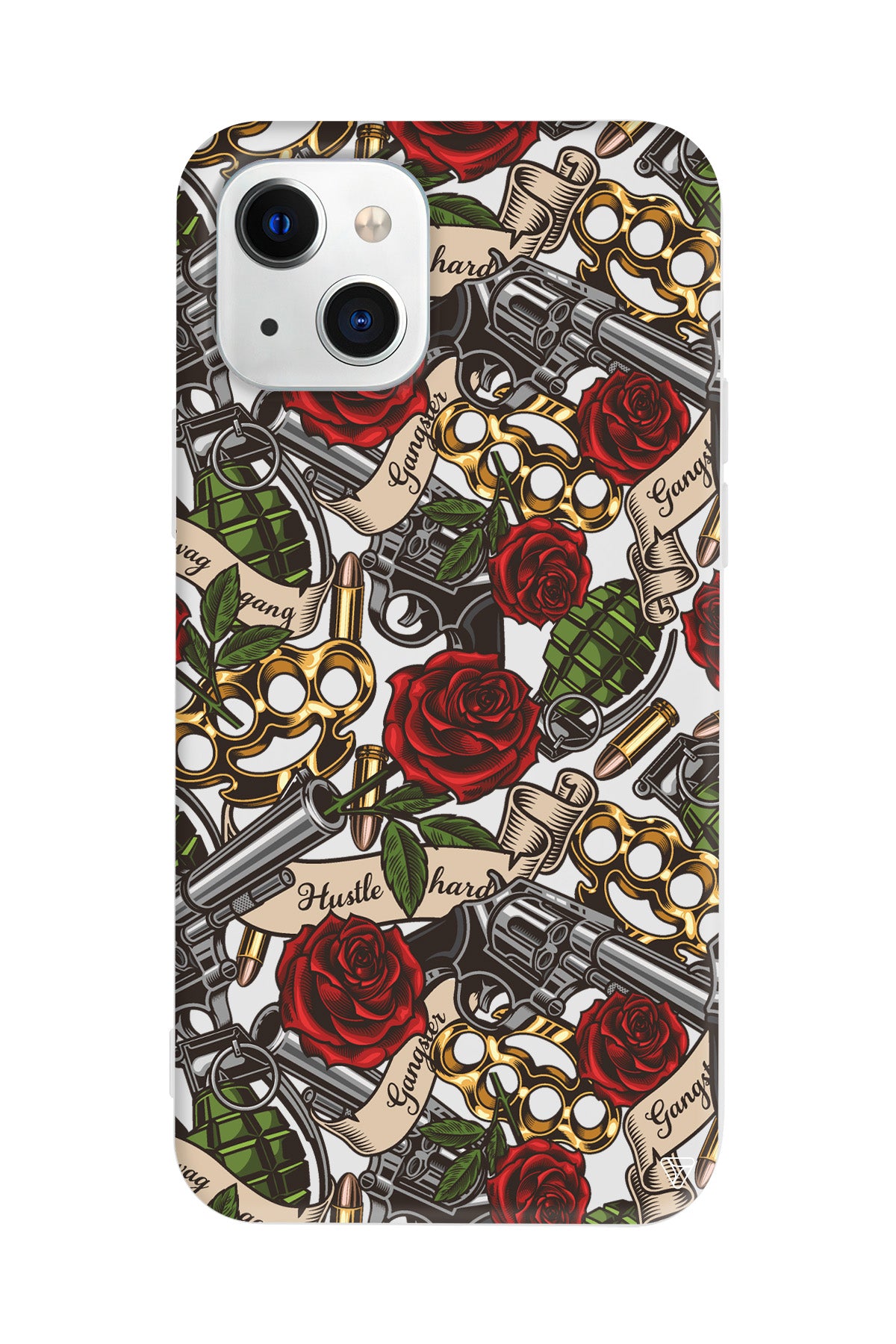 Rose and Gun Lansman Model İçi Kadife Silikon Telefon Kılıfı – Plus Serisine Özel