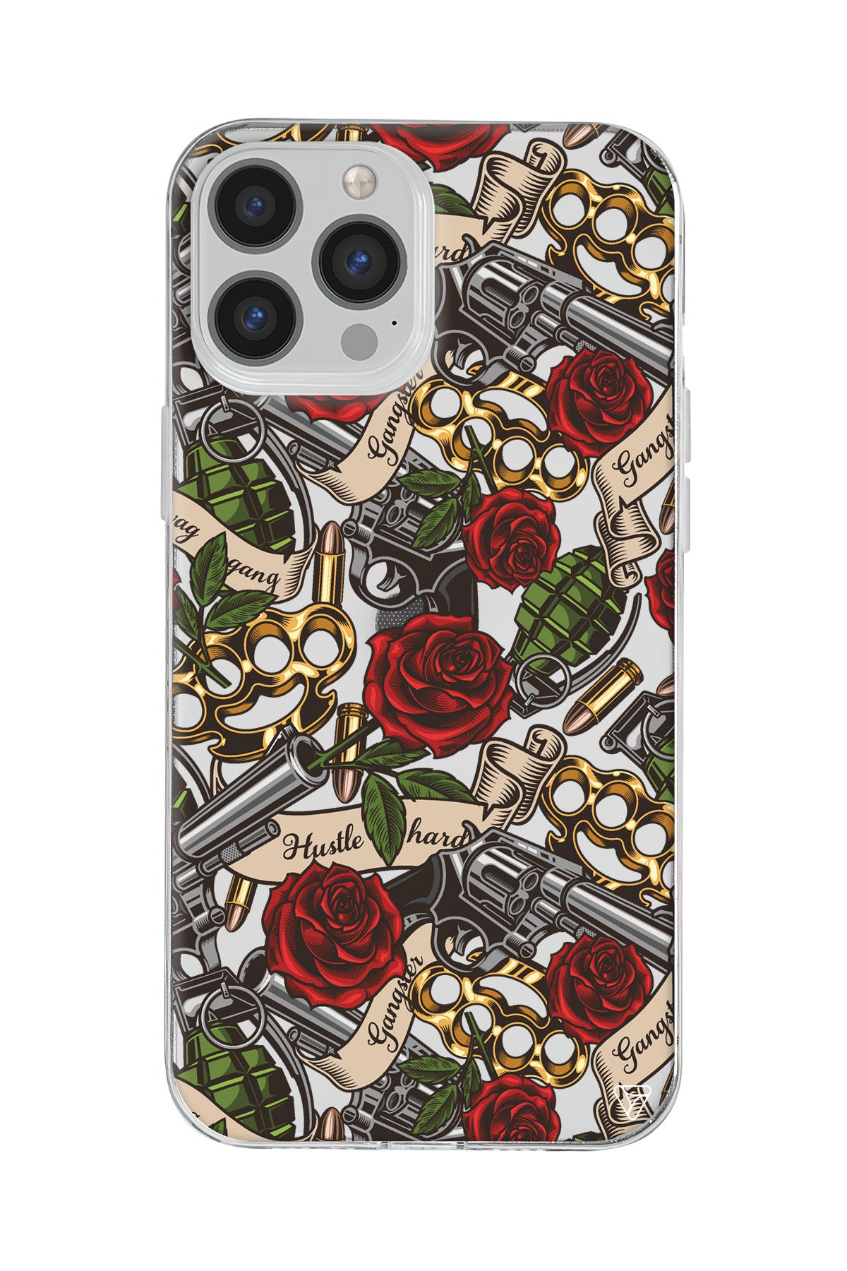 Rose and Gun Lansman Model İçi Kadife Silikon Telefon Kılıfı