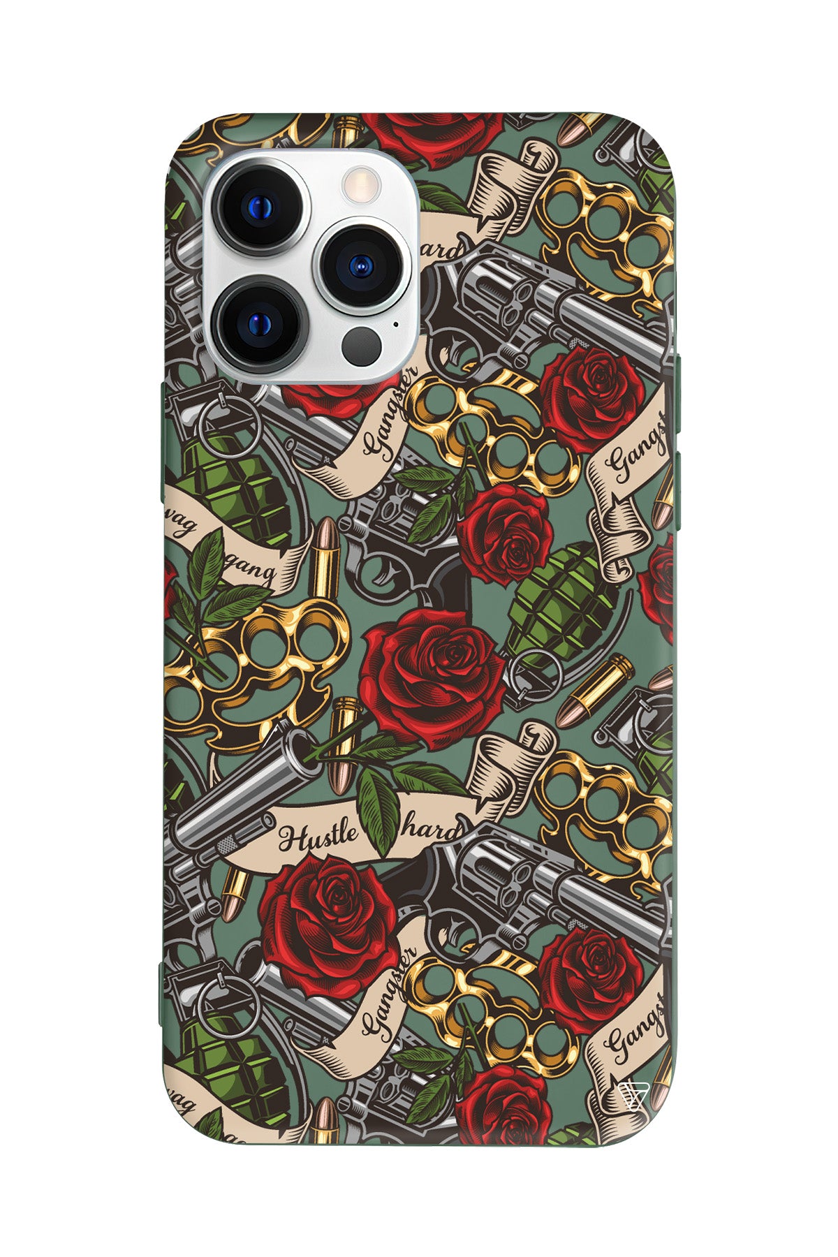 Rose and Gun Lansman Model İçi Kadife Silikon Telefon Kılıfı