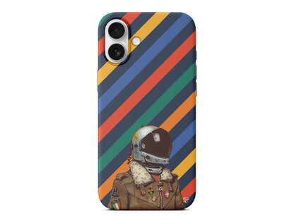 Renkli Astronot Lansman Model İçi Kadife Silikon Telefon Kılıfı