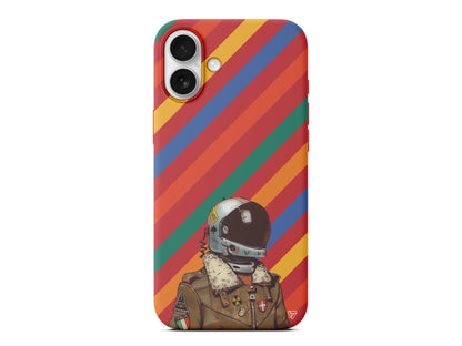 Renkli Astronot Lansman Model İçi Kadife Silikon Telefon Kılıfı – Plus Serisine Özel