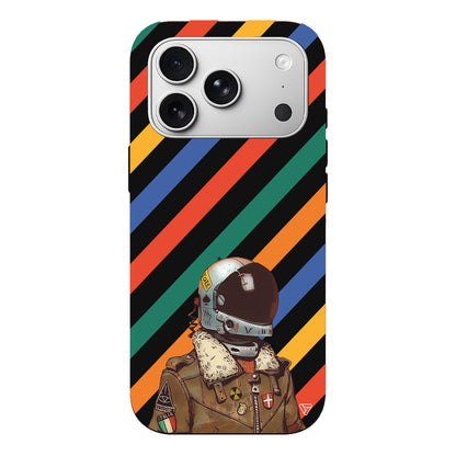 Renkli Astronot Lansman Model İçi Kadife Silikon Telefon Kılıfı