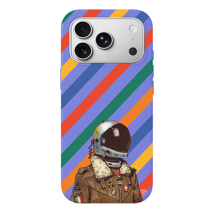 Renkli Astronot Lansman Model İçi Kadife Silikon Telefon Kılıfı