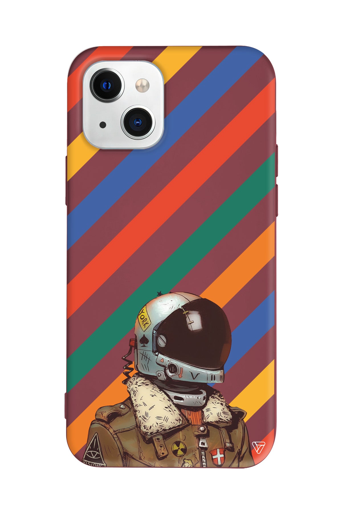 Renkli Astronot Lansman Model İçi Kadife Silikon Telefon Kılıfı