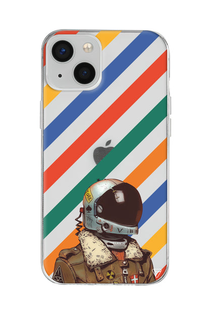 Renkli Astronot Lansman Model İçi Kadife Silikon Telefon Kılıfı – Plus Serisine Özel