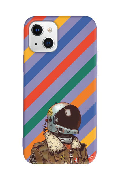 Renkli Astronot Lansman Model İçi Kadife Silikon Telefon Kılıfı – Plus Serisine Özel