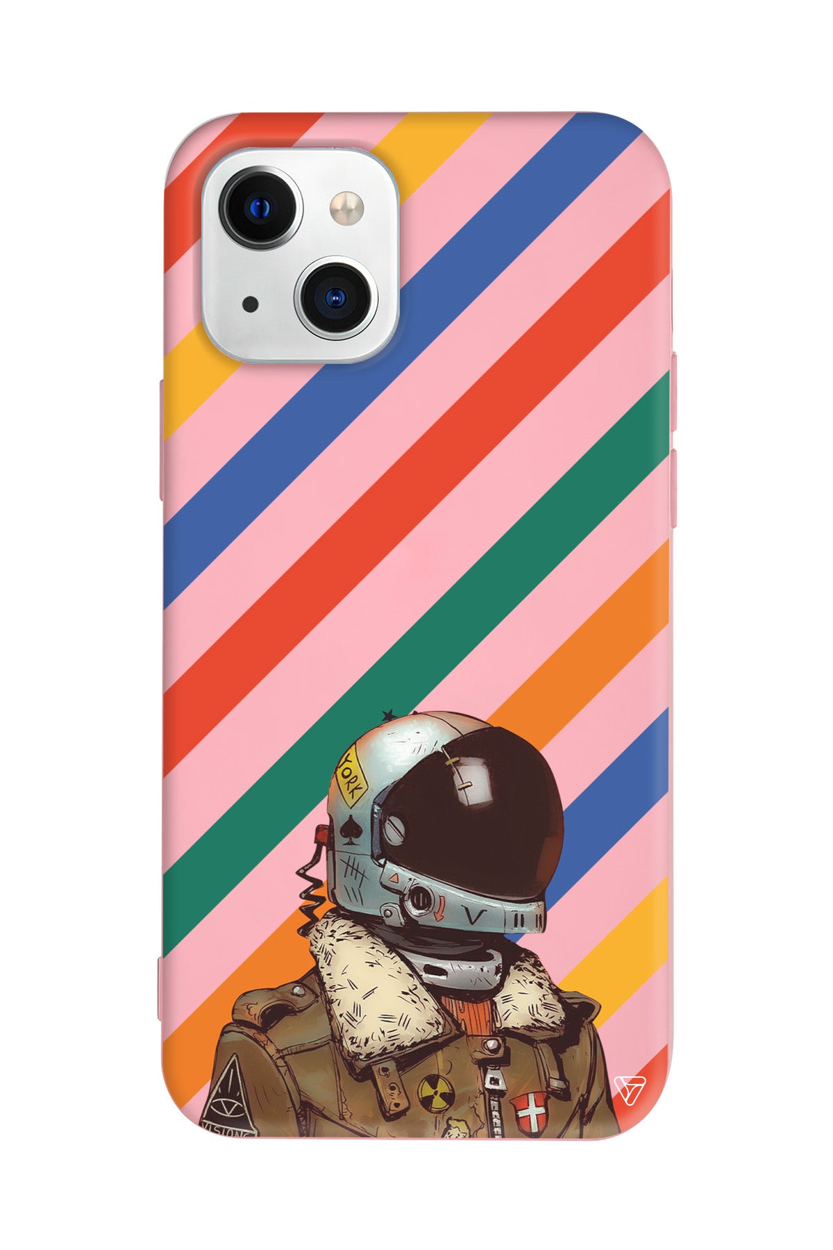 Renkli Astronot Lansman Model İçi Kadife Silikon Telefon Kılıfı – Plus Serisine Özel