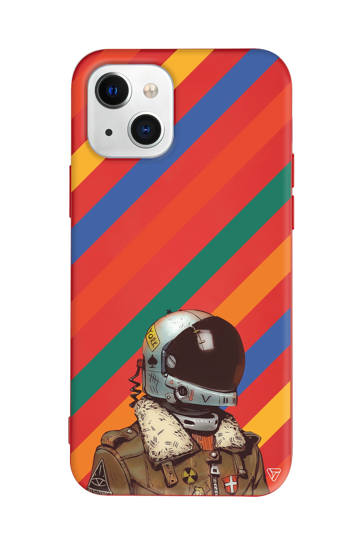 Renkli Astronot Lansman Model İçi Kadife Silikon Telefon Kılıfı – Plus Serisine Özel