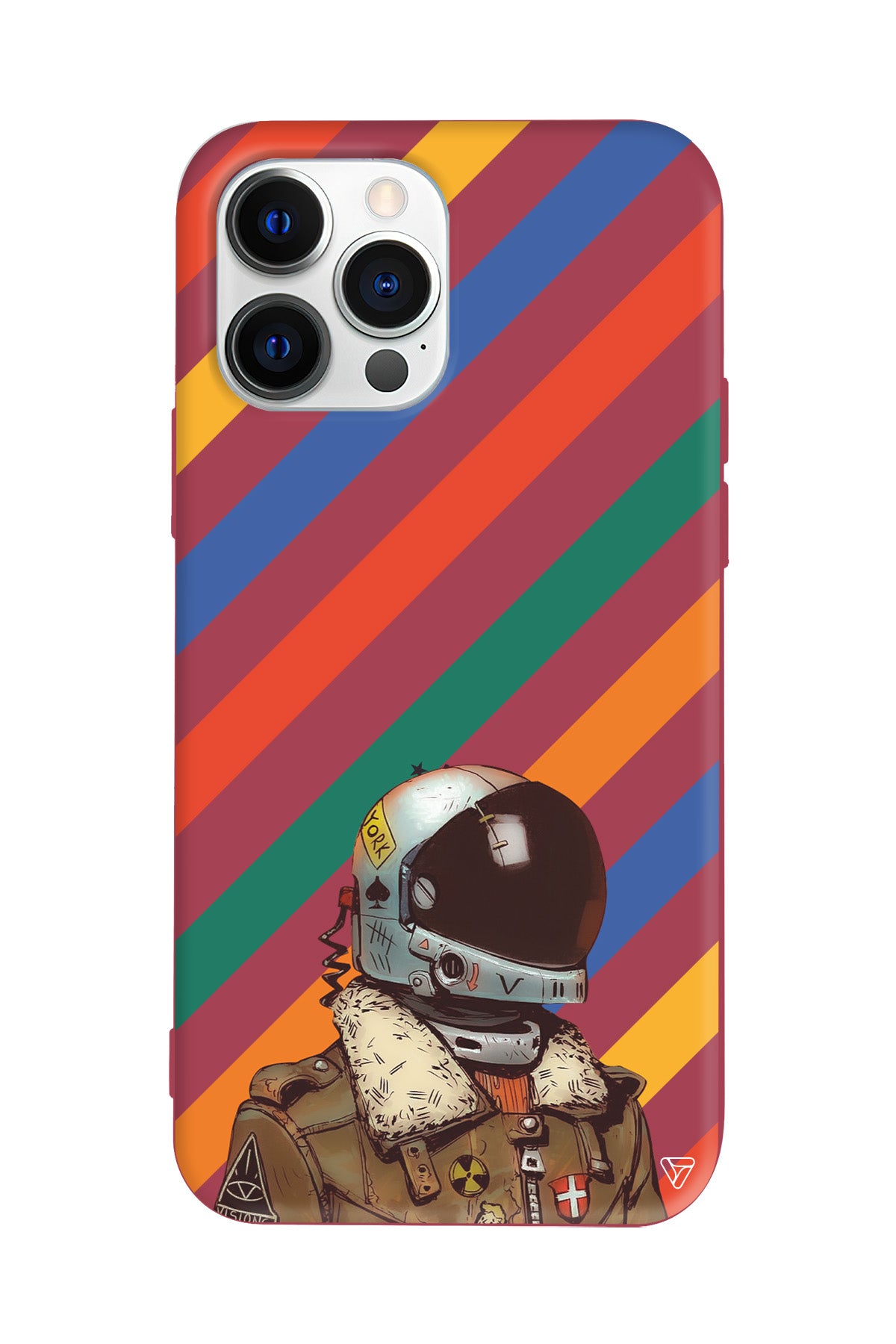 Renkli Astronot Lansman Model İçi Kadife Silikon Telefon Kılıfı