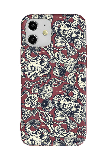 Death Lansman Model İçi Kadife Silikon Telefon Kılıfı