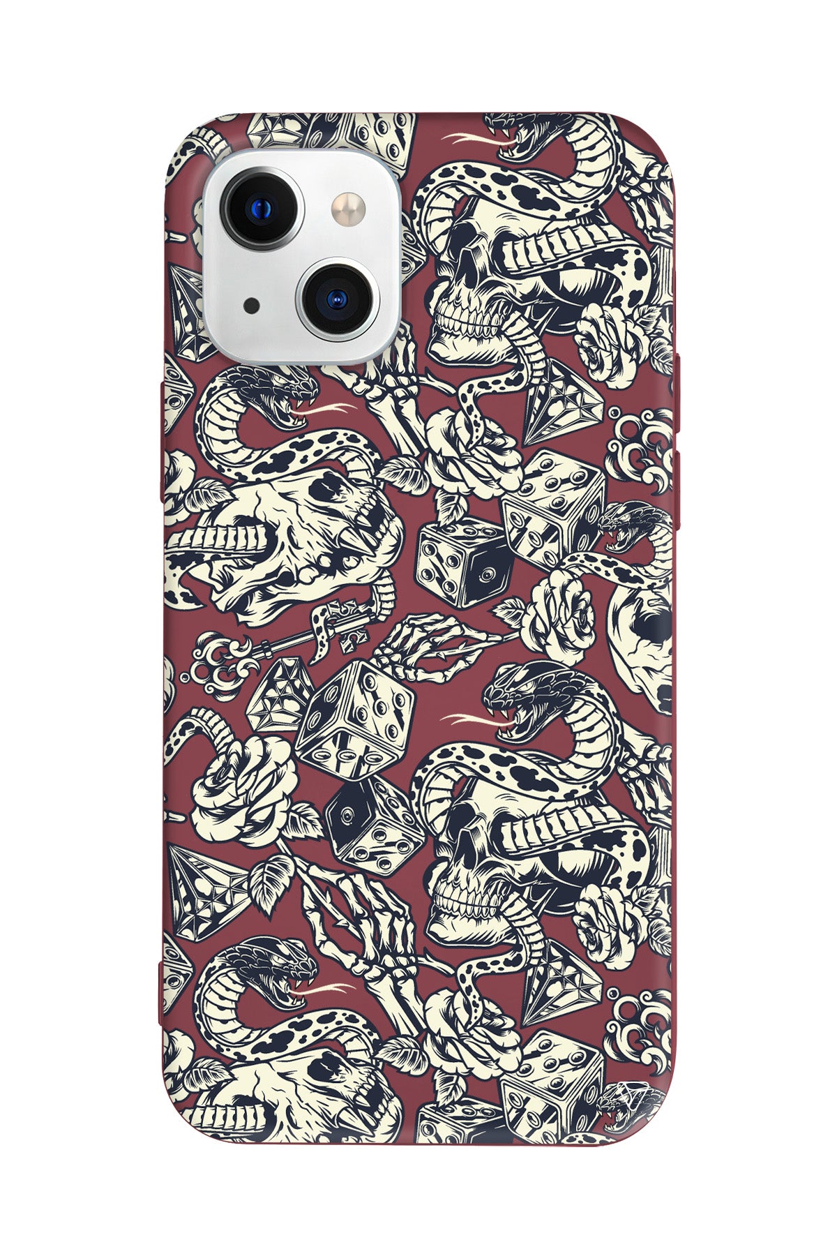 Death Lansman Model İçi Kadife Silikon Telefon Kılıfı