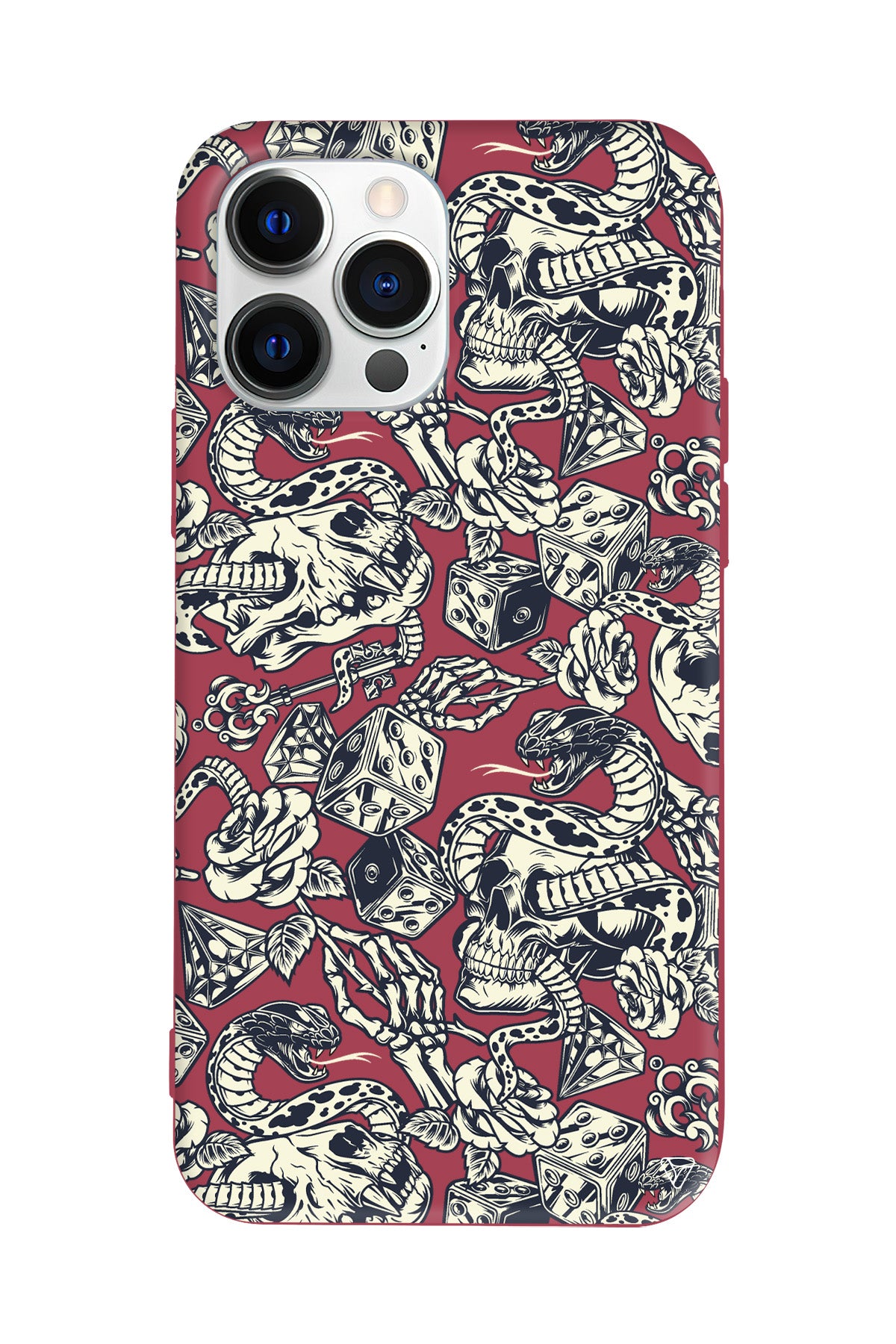 Death Lansman Model İçi Kadife Silikon Telefon Kılıfı