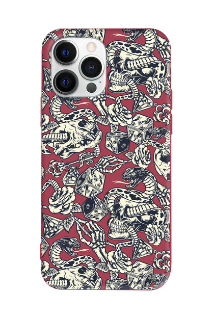 Death Lansman Model İçi Kadife Silikon Telefon Kılıfı