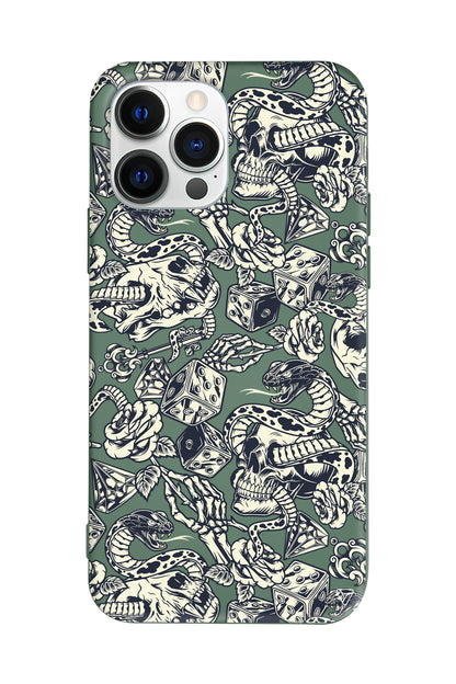 Death Lansman Model İçi Kadife Silikon Telefon Kılıfı