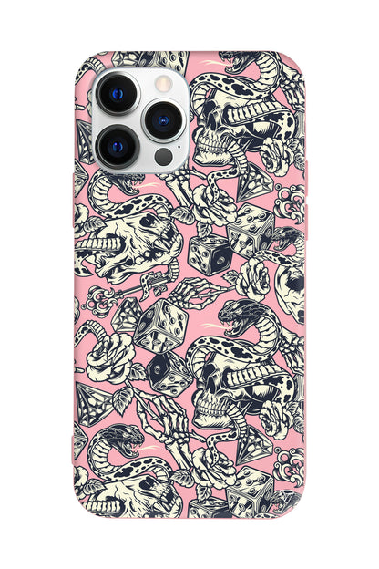 Death Lansman Model İçi Kadife Silikon Telefon Kılıfı