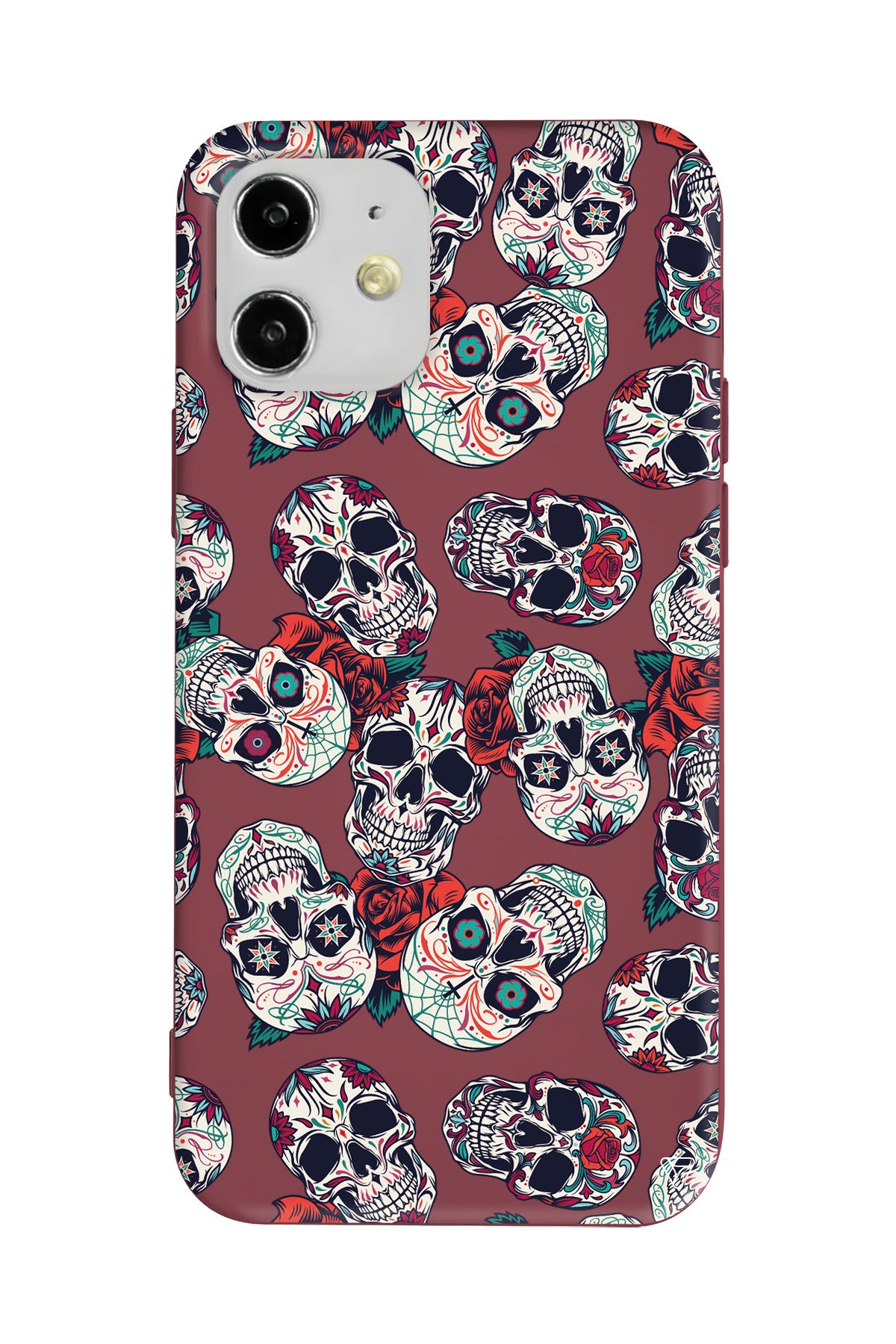 Death and Roses Lansman Model İçi Kadife Silikon Telefon Kılıfı