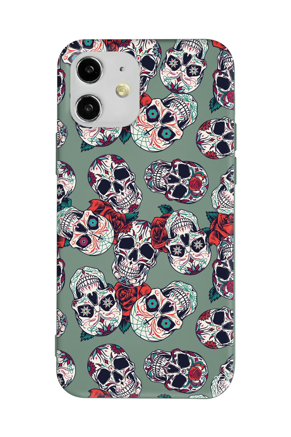 Death and Roses Lansman Model İçi Kadife Silikon Telefon Kılıfı