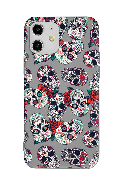 Death and Roses Lansman Model İçi Kadife Silikon Telefon Kılıfı