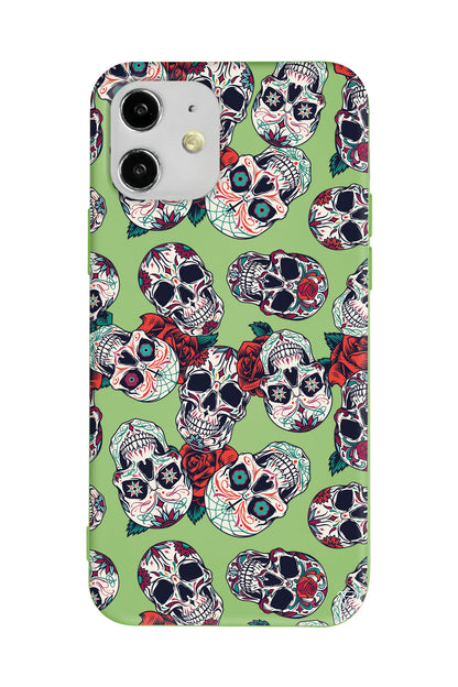 Death and Roses Lansman Model İçi Kadife Silikon Telefon Kılıfı