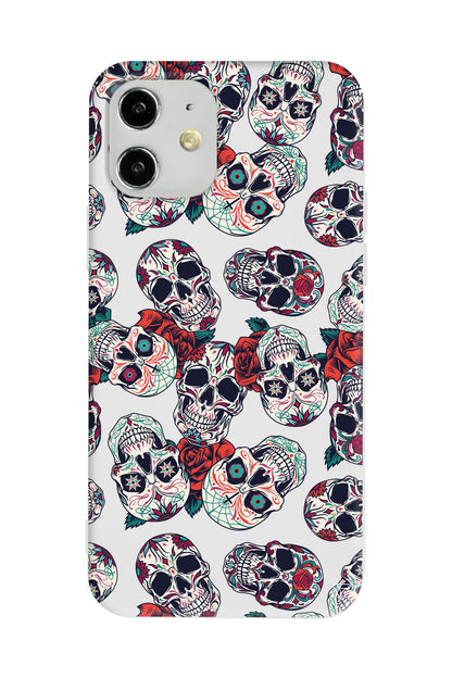 Death and Roses Lansman Model İçi Kadife Silikon Telefon Kılıfı